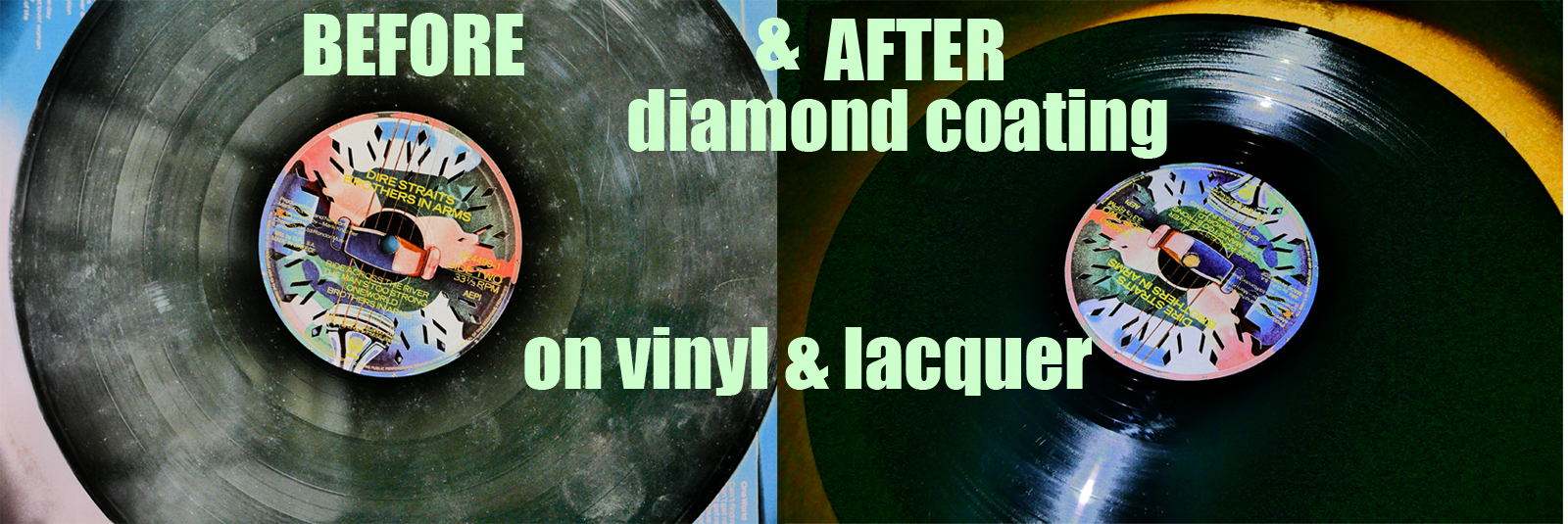 diamond coating on vinyl record and lacquer